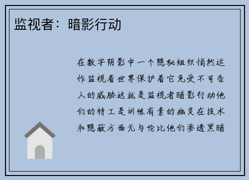监视者：暗影行动